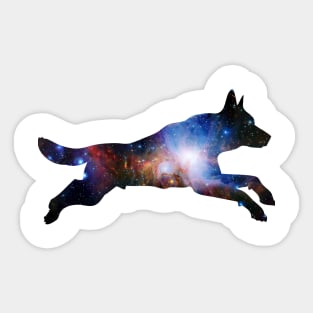 Wolf Running Sticker